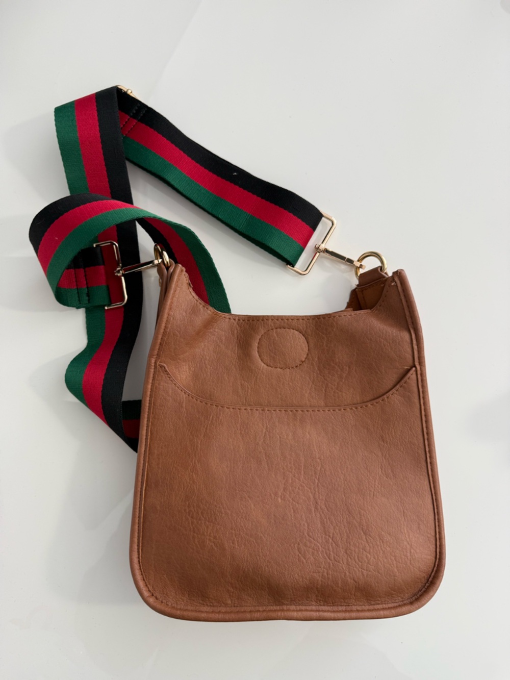 Social Threads Vegan Leather Messenger Bag